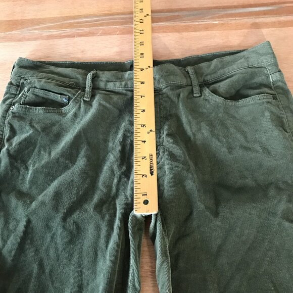 Mother The Dropout Corduroy Jeans Women 29 Green Mid Rise Stretch Preppy 17896 - Picture 8 of 13
